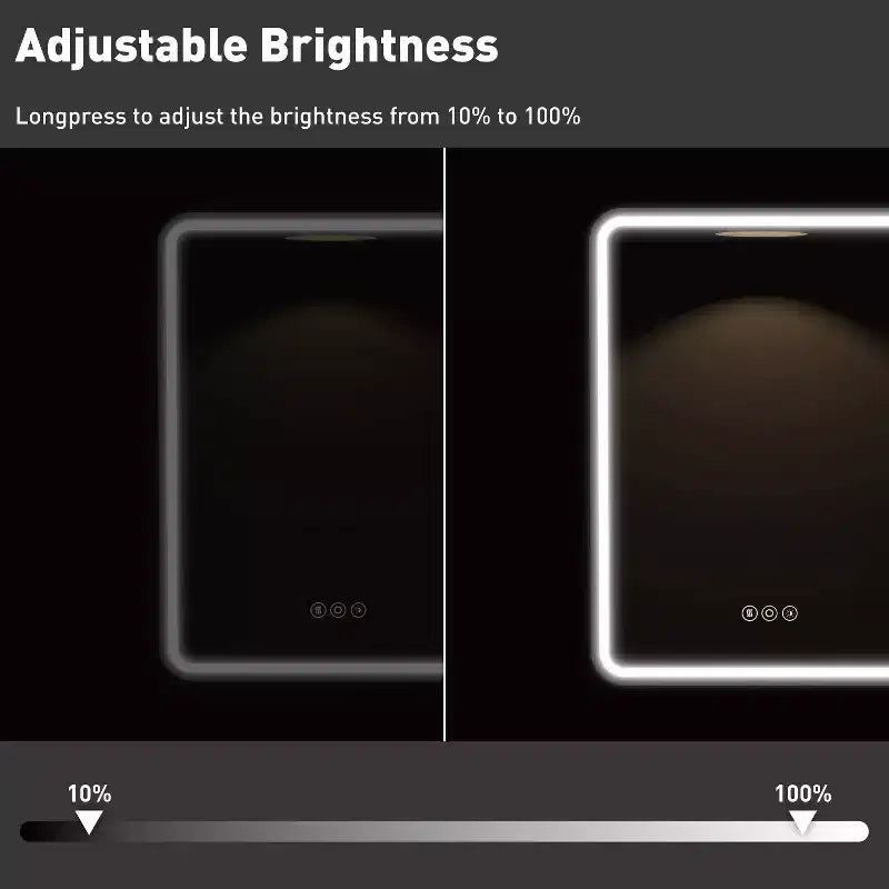 Specchiera LED per medicinali Nera / Bianca / Oro, anta singola, cerniera a sinistra o a destra, da incasso o a parete