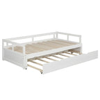 Letto a giorno estensibile con letto estraibile, Letto a giorno in legno con letto estraibile