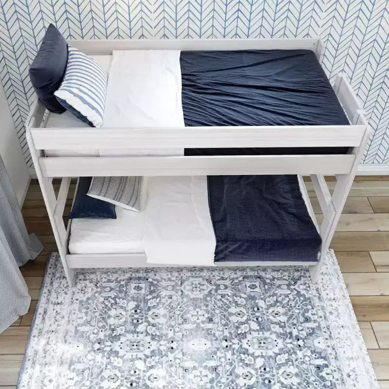 Letto a castello in legno massello stile rustico Plank+Beam per adulti (due letti singoli)