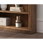 94 Libreria tradizionale alta in legno con contenitore Collezione Stratton Marrone - Martin Furniture
