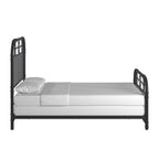 Letto matrimoniale in metallo nero