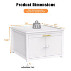 Piedestal de laveuse et sécheuse en métal robuste noir/blanc – Unité simple, anti-vibration