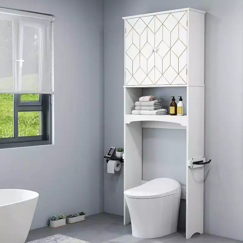 Mobiletto salvaspazio da bagno da posizionare sopra il WC