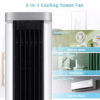 Costway Raffrescatore Evaporativo Portatile 3-In-1 Ventilatore a Torre Senza Pale da 40'' con Timer