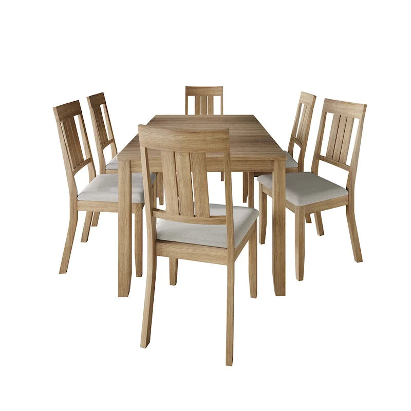 Set da pranzo da 7 pezzi in legno CraftPorch Classic