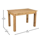 Table de salle à manger de ferme rectangulaire en pin massif 46 x 30 Flash Furniture