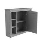 Mobile bagno moderno da 90 cm con lavabo integrato e specchiera, 2 ante e 2 cassetti