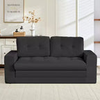 Mjkone Divano Letto Futon Convertibile 2-in-1 da 180 cm, in Tessuto a Coste, Pieghevole con Bottoni Trapuntati, Salvaspazio