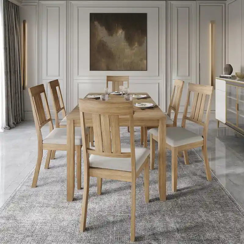 Set da pranzo da 7 pezzi in legno CraftPorch Classic