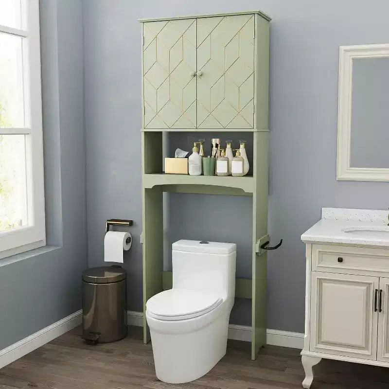 Mobiletto salvaspazio da bagno da posizionare sopra il WC
