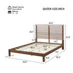 Christopher Knight Home Eunji - Struttura letto moderna in legno di pino con testiera a doghe orizzontali