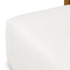 Poly & Bark Pouf Jarmo con Tavolino Regolabile in Noce - Vera Pelle Italiana Pieno Fiore
