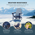 Polytrends Laguna Sedia Adirondack Pieghevole da Esterno per Patio Resistente allo Sbiadimento e alle Intemperie