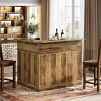 Mobile bar a L con portabicchieri da vino per pub domestico
