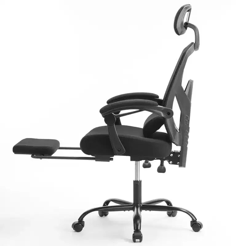 JIONJOY Ergonomic Mesh Gaming Chair with Footrest - 90-135 Recline, Adjustable Lumbar Support & Headrest