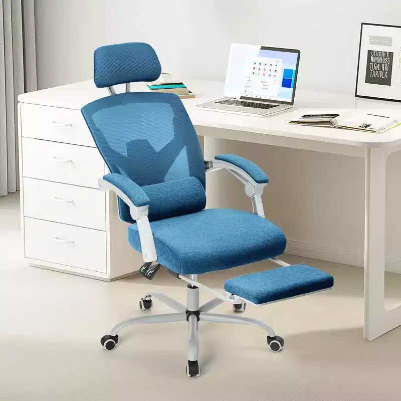 JIONJOY Ergonomic Mesh Gaming Chair with Footrest - 90-135 Recline, Adjustable Lumbar Support & Headrest