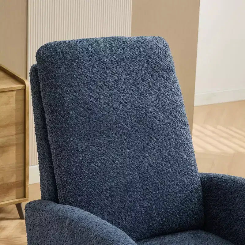Poltrona a dondolo Sedia da soggiorno con schienale alto e poggiapiedi a scomparsa Poltrona con tasca laterale per camera da letto e cameretta