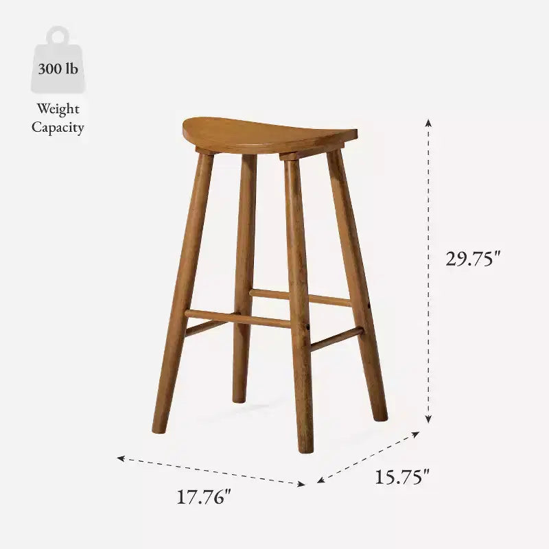 Sgabello da bar per cucina in legno senza schienale 30