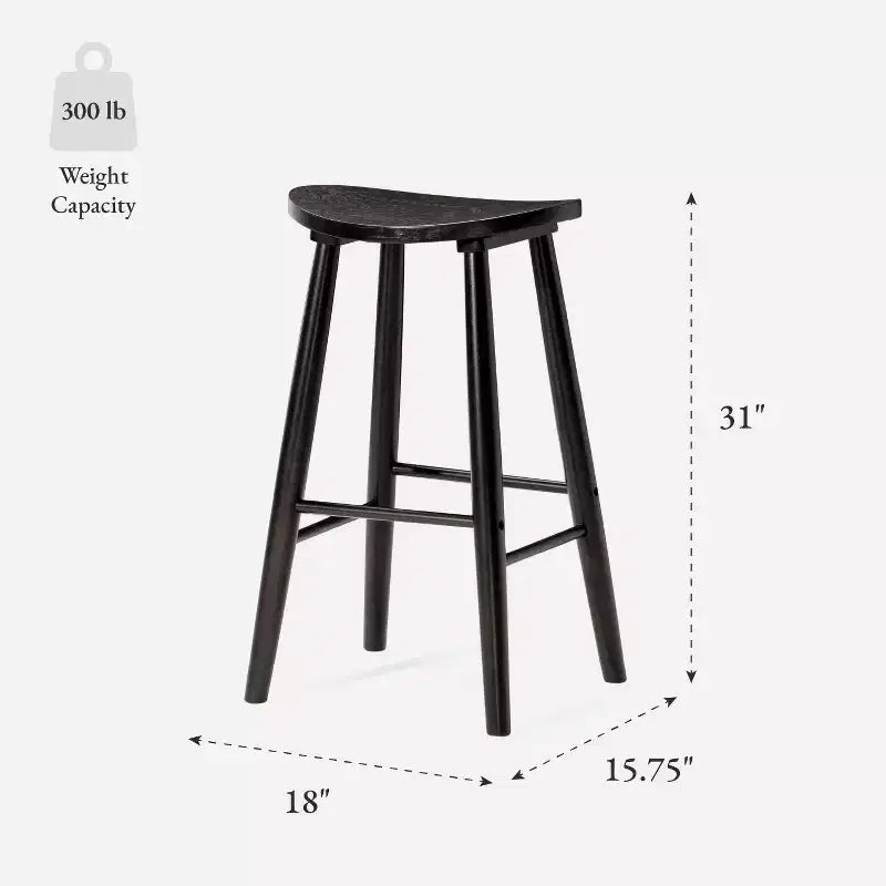 Sgabello da bar per cucina in legno senza schienale 30