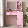 Toeletta a 2 livelli con luci a sfioramento, 3 livelli di luminosità, cassetto grande e tavolino compatto per il trucco per piccole camere da letto