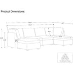 Divano componibile a 6 posti a forma di U in velluto a coste con pouf contenitore e design convertibile