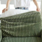 Divano componibile a 6 posti a forma di U in velluto a coste con pouf contenitore e design convertibile