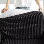 Divano componibile a 6 posti a forma di U in velluto a coste con pouf contenitore e design convertibile