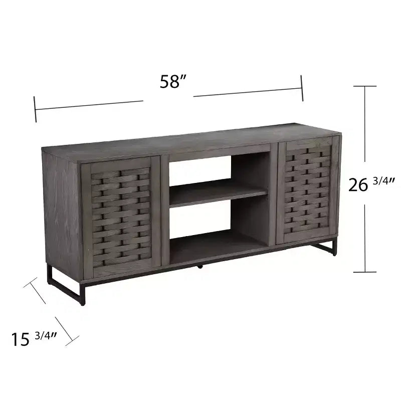 Akehurst TV Stand with Media Storage - Grey - SEI