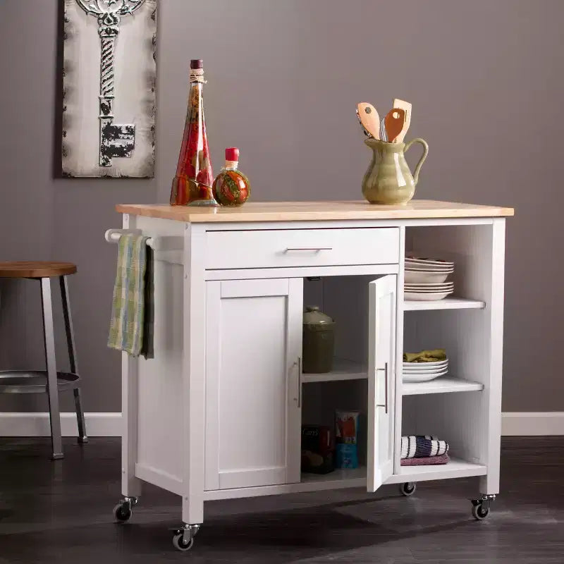 Martinville Kitchen Cart - White - SEI