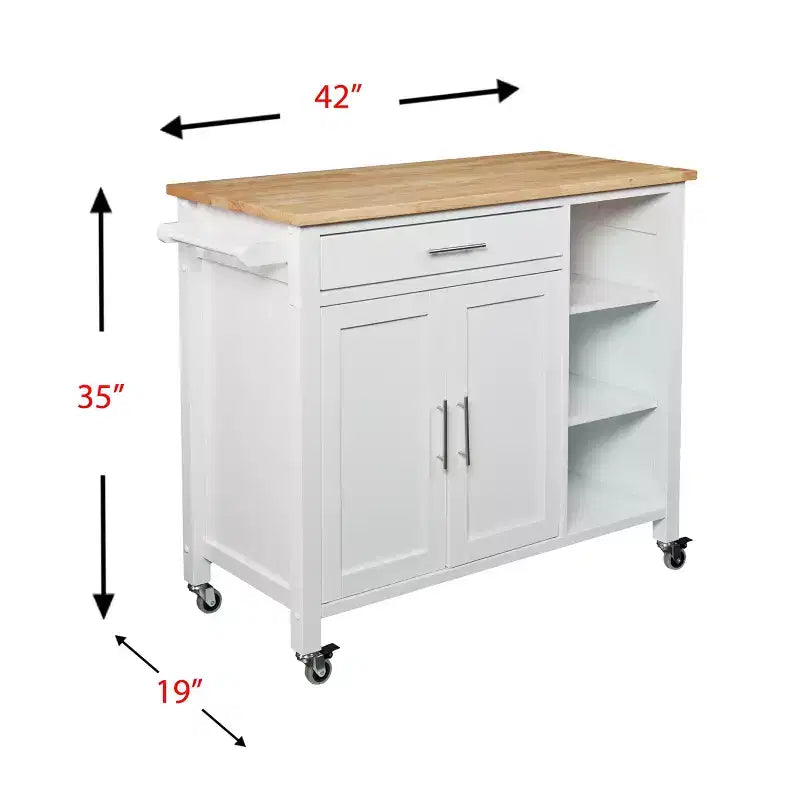 Martinville Kitchen Cart - White - SEI