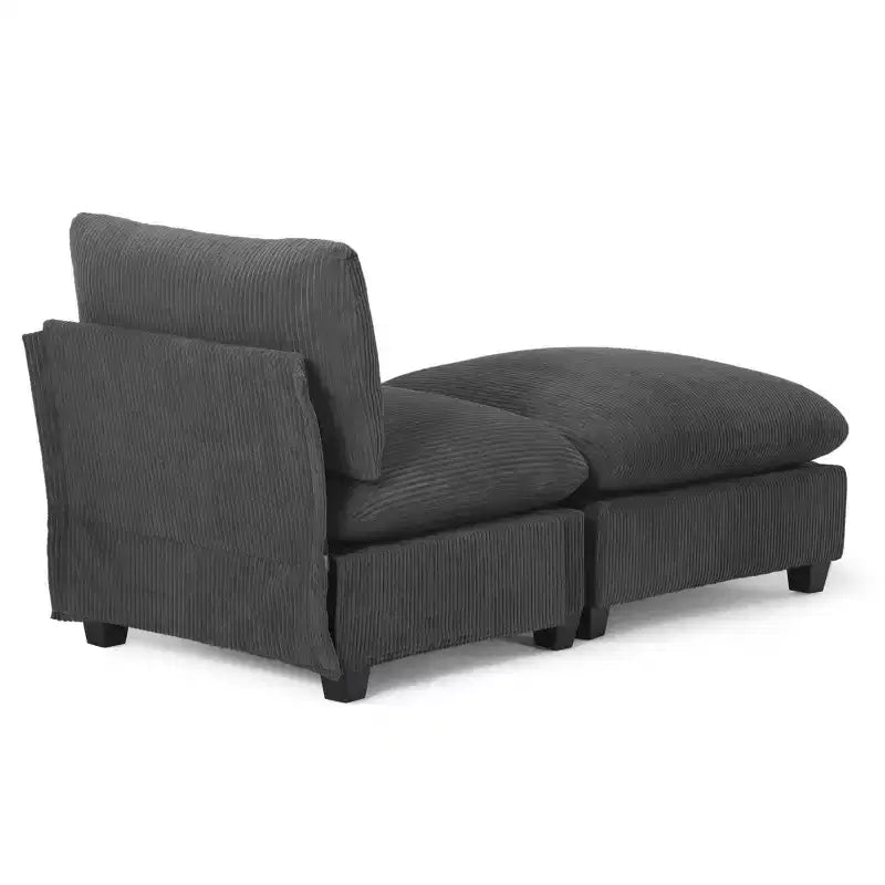 WestinTrends Hearthside 68.5 Corduroy Upholstered Indoor Chaise Lounge Chair