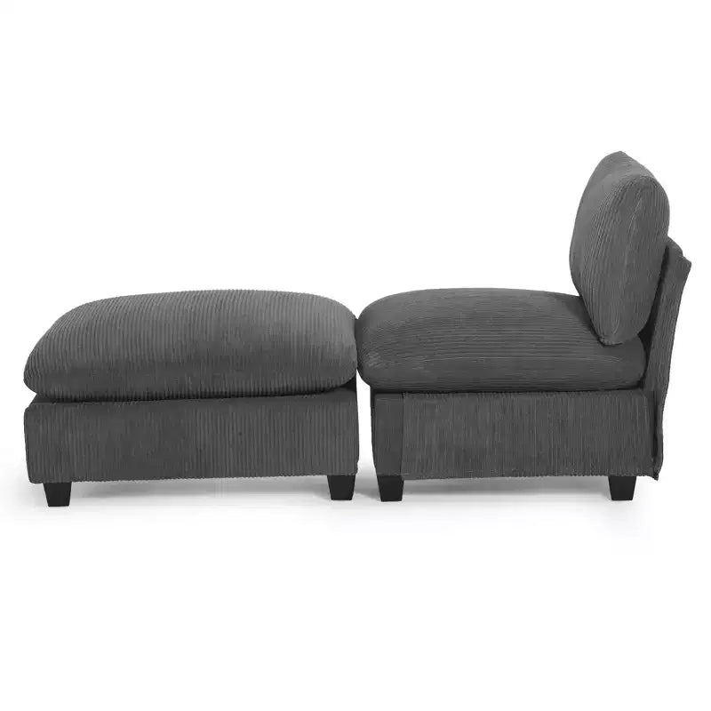 WestinTrends Hearthside 68.5 Corduroy Upholstered Indoor Chaise Lounge Chair