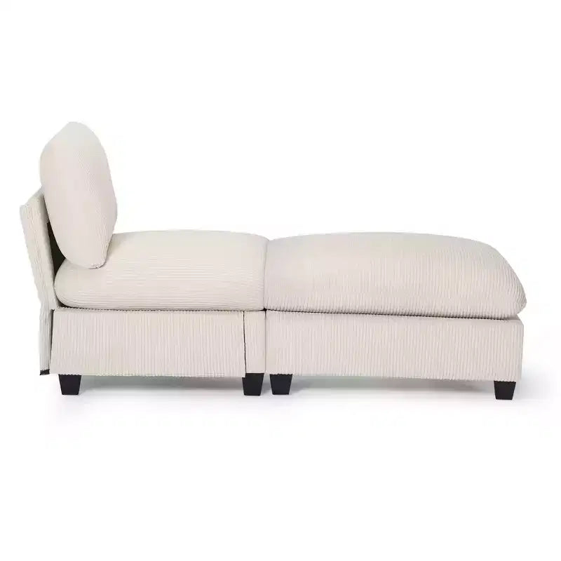 WestinTrends Hearthside 68.5 Corduroy Upholstered Indoor Chaise Lounge Chair
