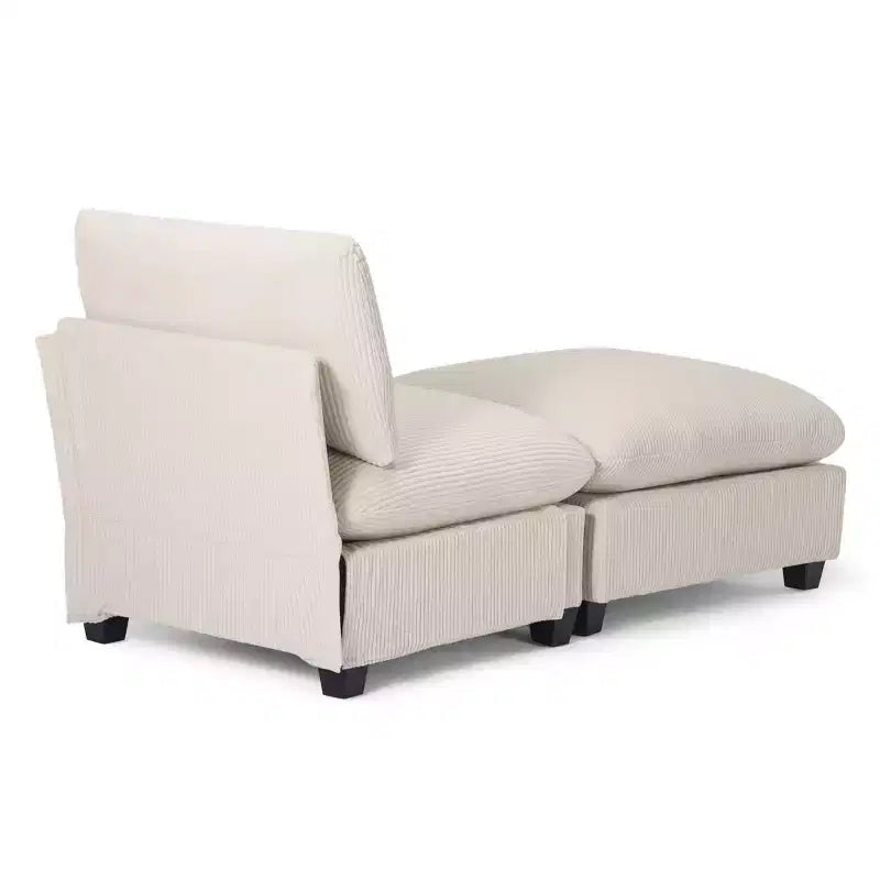 WestinTrends Hearthside 68.5 Corduroy Upholstered Indoor Chaise Lounge Chair