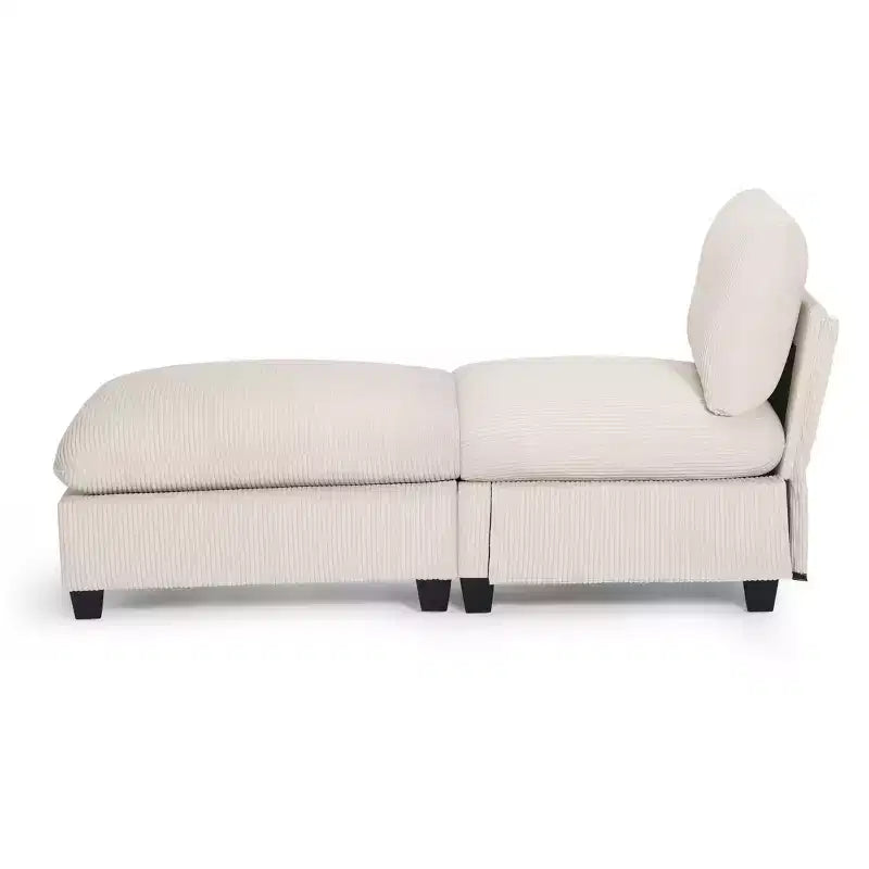 WestinTrends Hearthside 68.5 Corduroy Upholstered Indoor Chaise Lounge Chair
