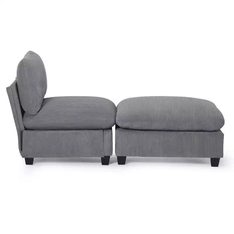 WestinTrends Hearthside 68.5 Corduroy Upholstered Indoor Chaise Lounge Chair