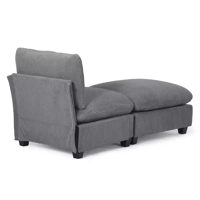 WestinTrends Hearthside 68.5 Corduroy Upholstered Indoor Chaise Lounge Chair