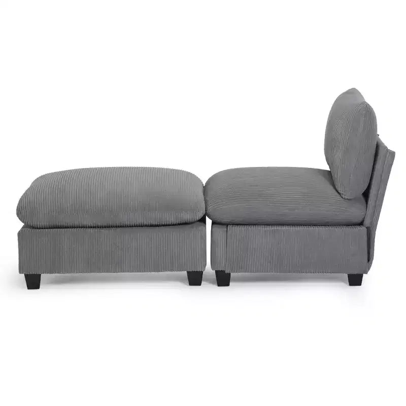 WestinTrends Hearthside 68.5 Corduroy Upholstered Indoor Chaise Lounge Chair