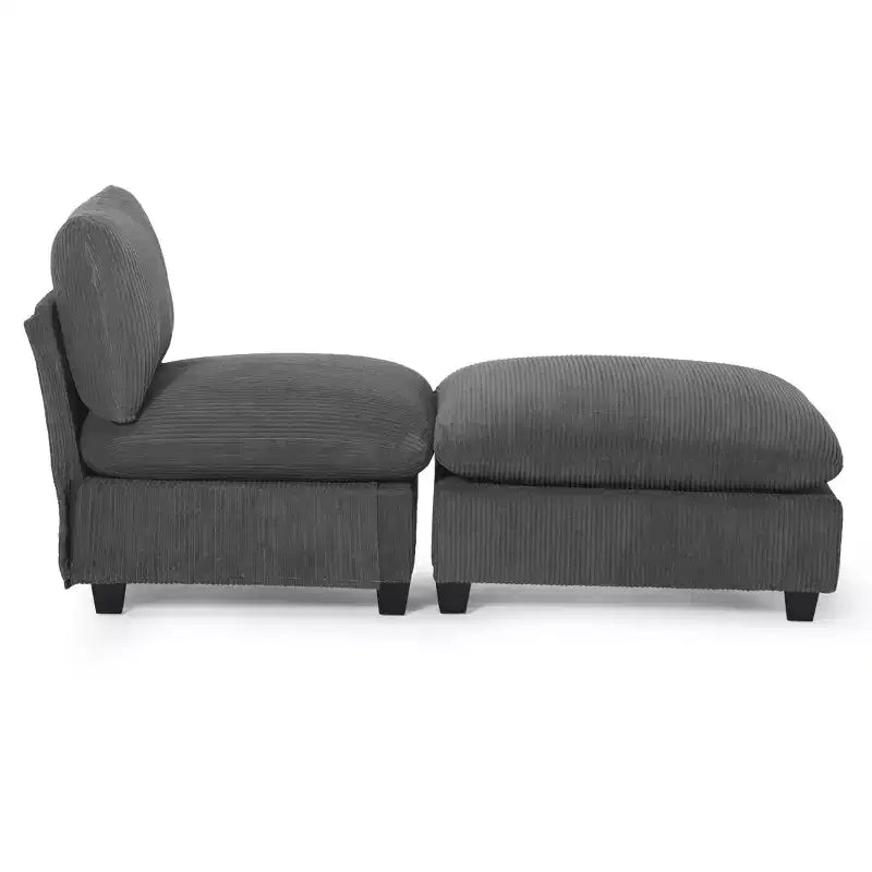 WestinTrends Hearthside 68.5 Corduroy Upholstered Indoor Chaise Lounge Chair