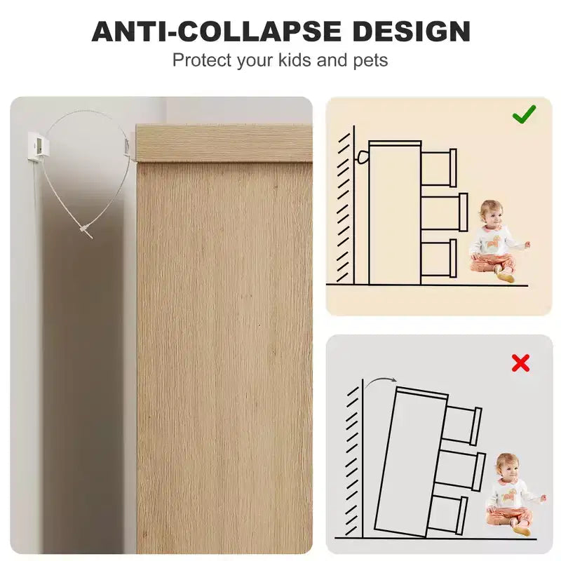 Commode à 7 tiroirs pour chambre à coucher, commode double moderne naturelle avec poignées encastrées, commode en bois pour salon, couloir