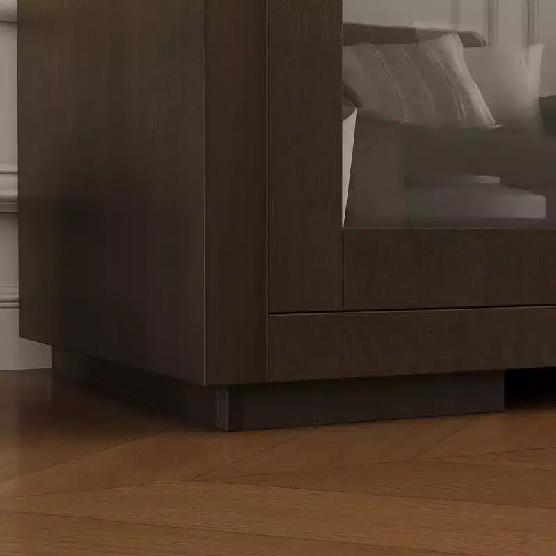 Famapy Industrial TV Stand for living Room: Sliding Glass Doors, Adjustable Shelves, Space - Smart Design Media Console