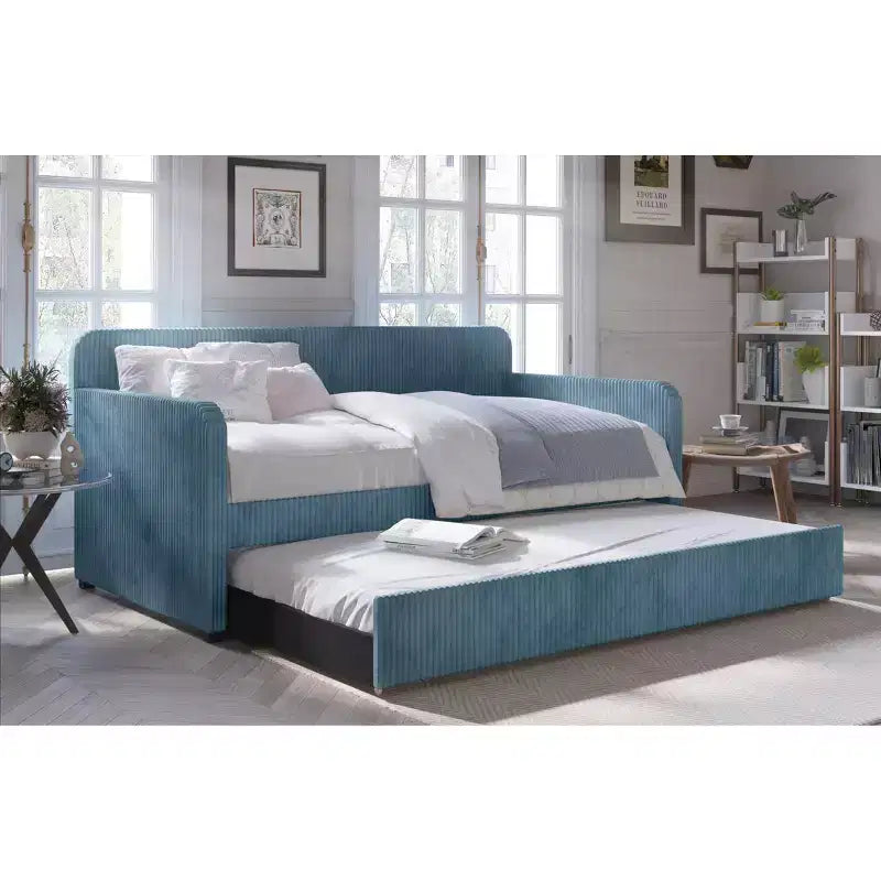 Home Design Melissa Twin Upholstered Daybed with Trundle
