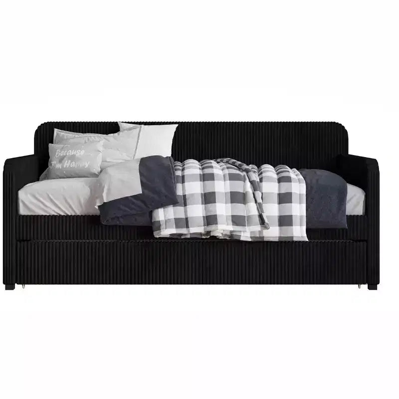 Home Design Melissa Twin Upholstered Daybed with Trundle