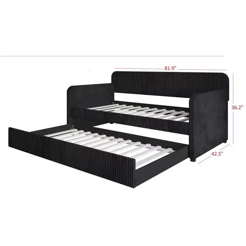 Home Design Melissa Twin Upholstered Daybed with Trundle