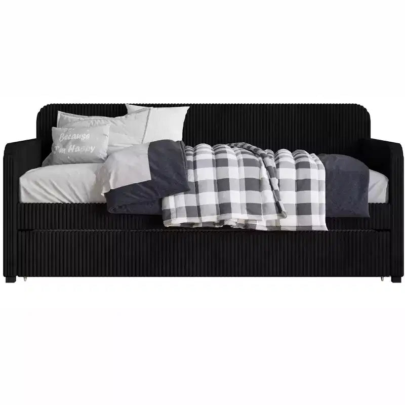 Home Design Melissa Twin Upholstered Daybed with Trundle