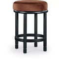 Meridian Furniture,Monette Cognac Velvet Counter Stool