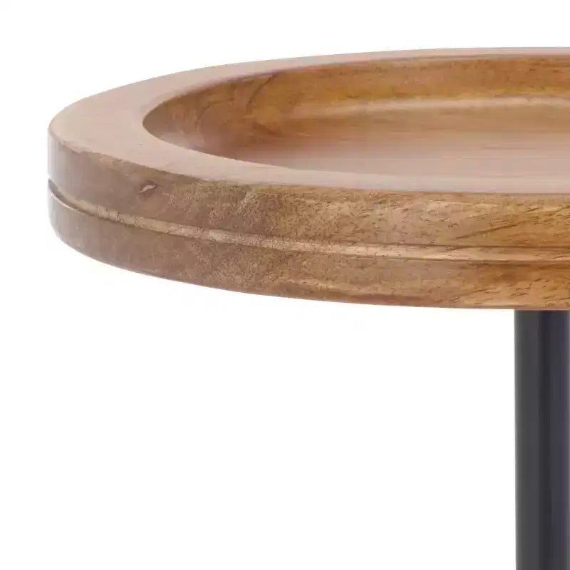 Elisabeth Round Side Table - ACC3736A - Brown/Black - Safavieh