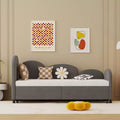MAYEERTY Daybed Dry Gray Velvet Modern Sofa Bed for Living Room Kids Room