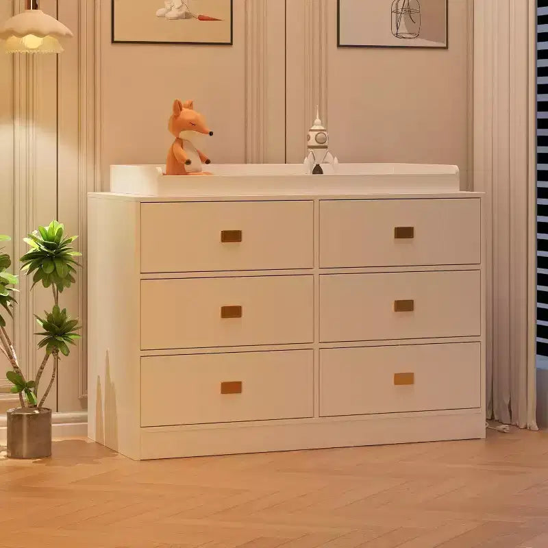 Acekool Nursery Dresser & Changing Table - Safe 6-Drawer Baby Storage