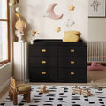 Acekool Nursery Dresser & Changing Table - Safe 6-Drawer Baby Storage